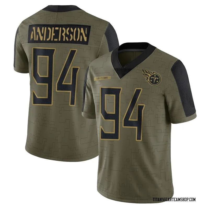 Men's Abdullah Anderson Tennessee Titans Nike Limited 2021 Salute To Service Jersey - Olive