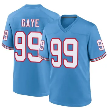 Men's Ali Gaye Tennessee Titans Nike Game Oilers Throwback Alternate Jersey - Light Blue