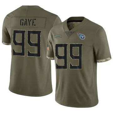 Men's Ali Gaye Tennessee Titans Nike Limited 2022 Salute To Service Jersey - Olive