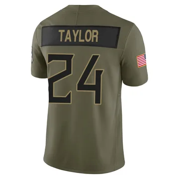 Men's Alontae Taylor Tennessee Titans Nike Limited 2025 Salute to Service Jersey - Olive