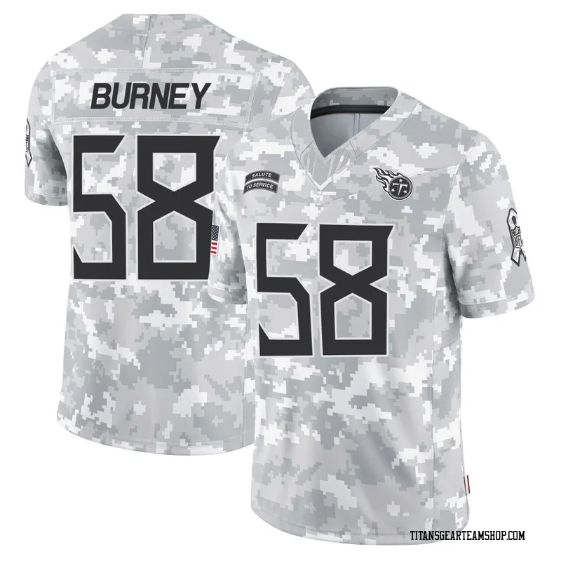 Men's Amari Burney Tennessee Titans Nike Limited 2024 Salute to Service Jersey - Arctic Camo