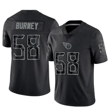 Men's Amari Burney Tennessee Titans Nike Limited Reflective Jersey - Black