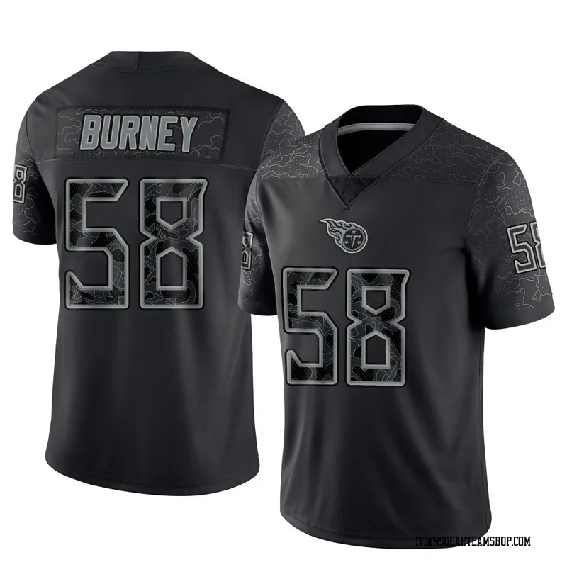 Men's Amari Burney Tennessee Titans Nike Limited Reflective Jersey - Black