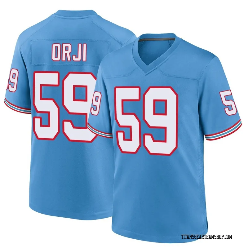 Men's Anfernee Orji Tennessee Titans Nike Game Oilers Throwback Alternate Jersey - Light Blue
