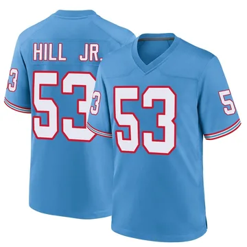 Men's Anthony Hill Jr. Tennessee Titans Nike Game Oilers Throwback Alternate Jersey - Light Blue