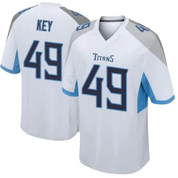 Men's Arden Key Tennessee Titans Nike Game Jersey - White