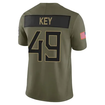 Men's Arden Key Tennessee Titans Nike Limited 2025 Salute to Service Jersey - Olive