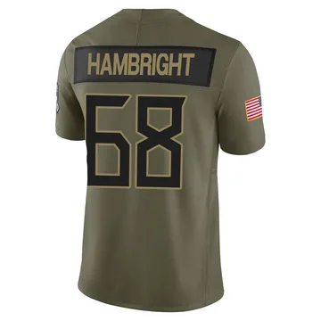 Men's Arlington Hambright Tennessee Titans Nike Limited 2025 Salute to Service Jersey - Olive