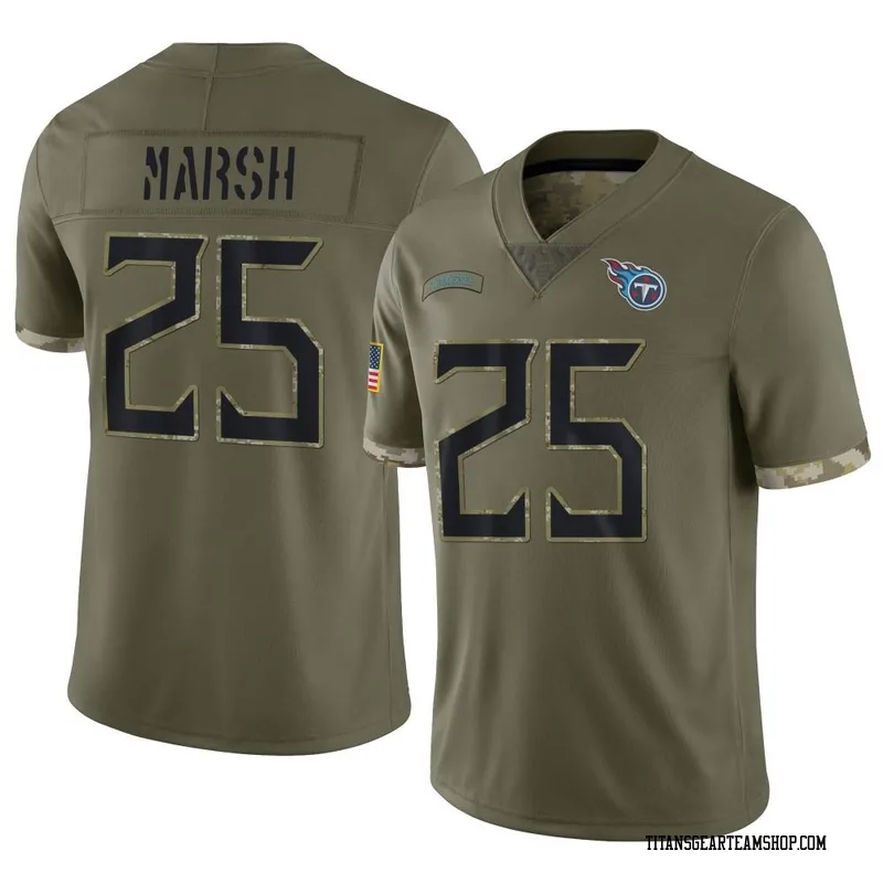 Men's Armani Marsh Tennessee Titans Nike Limited 2022 Salute To Service Jersey - Olive
