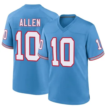 Men's Brandon Allen Tennessee Titans Nike Game Oilers Throwback Alternate Jersey - Light Blue