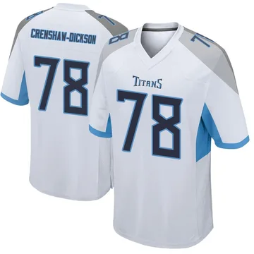 Men's Brandon Crenshaw-Dickson Tennessee Titans Nike Game Jersey - White