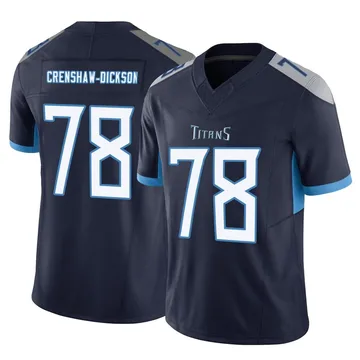 Men's Brandon Crenshaw-Dickson Tennessee Titans Nike Limited Vapor F.U.S.E. Jersey - Navy