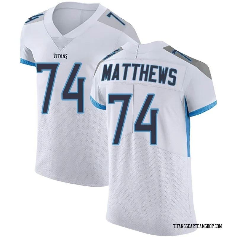 Men's Bruce Matthews Tennessee Titans Nike Elite Vapor Untouchable Jersey - White
