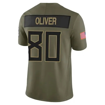 Men's Bryce Oliver Tennessee Titans Nike Limited 2025 Salute to Service Jersey - Olive