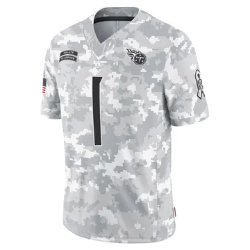 Men's Cam Ward Tennessee Titans Nike Limited 2024 Salute to Service Jersey - Arctic Camo