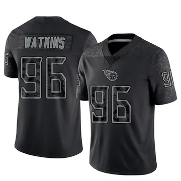 Men's Carlos Watkins Tennessee Titans Nike Limited Reflective Jersey - Black