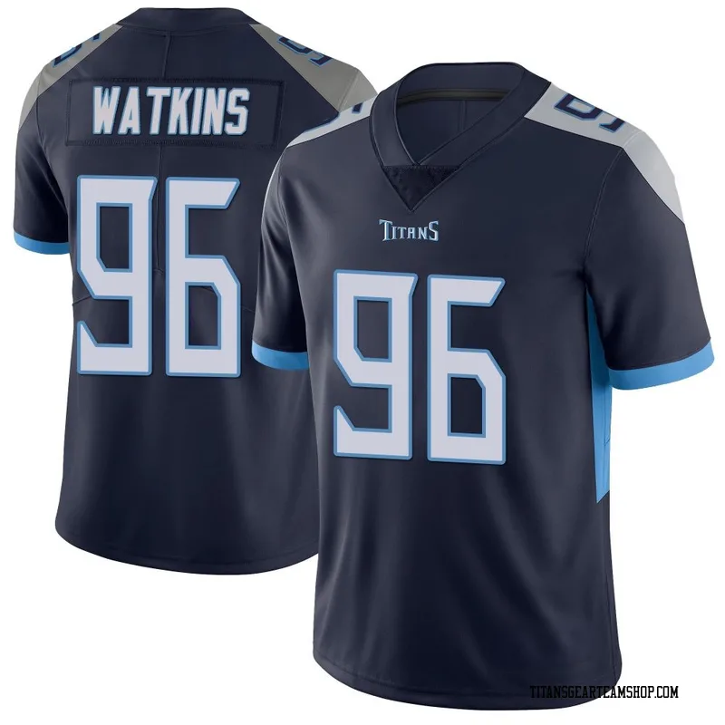 Men's Carlos Watkins Tennessee Titans Nike Limited Vapor Untouchable Jersey - Navy