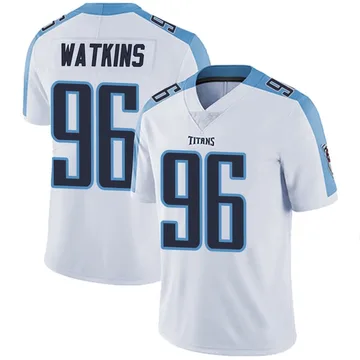 Men's Carlos Watkins Tennessee Titans Nike Limited Vapor Untouchable Jersey - White