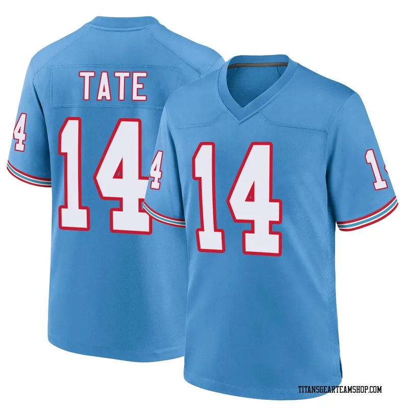 Men's Carnell Tate Tennessee Titans Nike Game Oilers Throwback Alternate Jersey - Light Blue