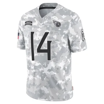 Men's Carnell Tate Tennessee Titans Nike Limited 2024 Salute to Service Jersey - Arctic Camo