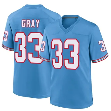 Men's Cedric Gray Tennessee Titans Nike Game Oilers Throwback Alternate Jersey - Light Blue