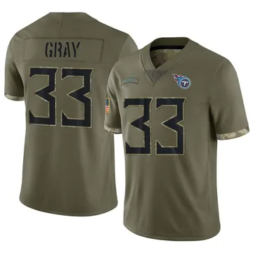 Men's Cedric Gray Tennessee Titans Nike Limited 2022 Salute To Service Jersey - Olive