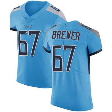 Men's Chandler Brewer Tennessee Titans Nike Elite Team Color Vapor Untouchable Jersey - Light Blue