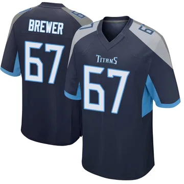 Men's Chandler Brewer Tennessee Titans Nike Game Jersey - Navy