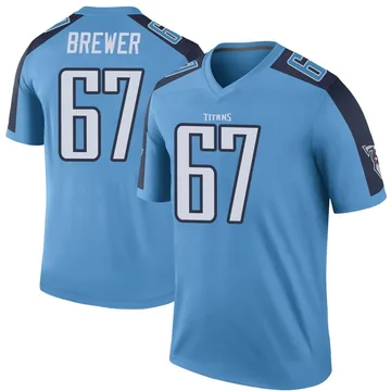 Men's Chandler Brewer Tennessee Titans Nike Legend Color Rush Jersey - Light Blue