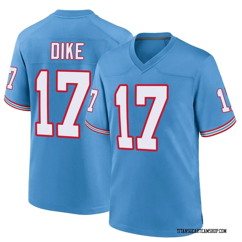 Men's Chimere Dike Tennessee Titans Nike Game Oilers Throwback Alternate Jersey - Light Blue