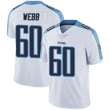 Men's Clay Webb Tennessee Titans Nike Limited Vapor Untouchable Jersey - White
