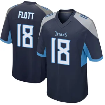 Men's Cor'Dale Flott Tennessee Titans Nike Game Jersey - Navy