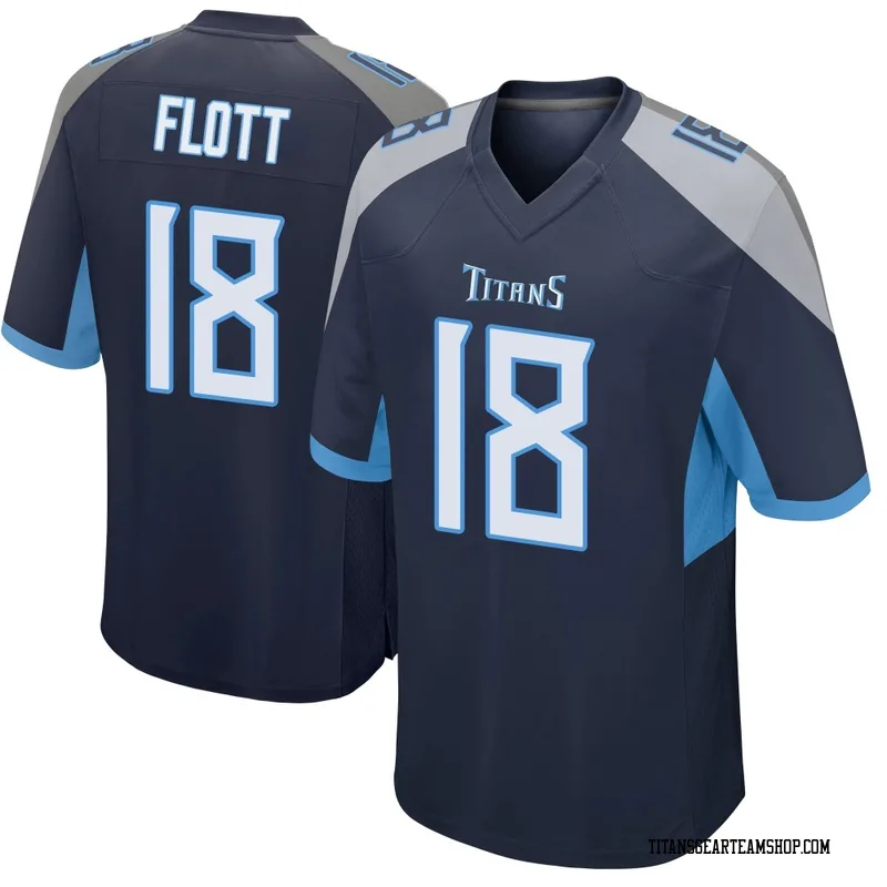 Men's Cor'Dale Flott Tennessee Titans Nike Game Jersey - Navy