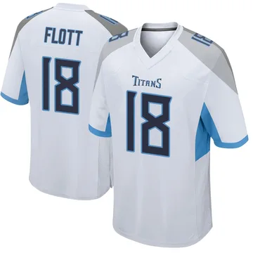 Men's Cor'Dale Flott Tennessee Titans Nike Game Jersey - White