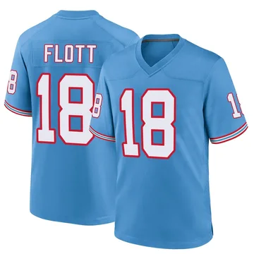 Men's Cor'Dale Flott Tennessee Titans Nike Game Oilers Throwback Alternate Jersey - Light Blue