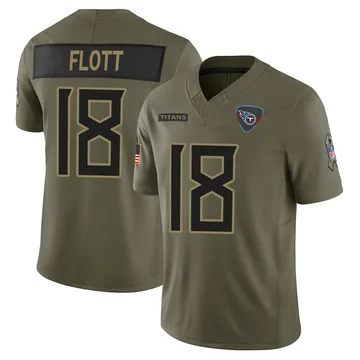 Men's Cor'Dale Flott Tennessee Titans Nike Limited 2025 Salute to Service Jersey - Olive