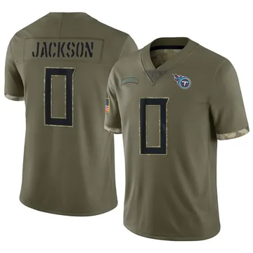 Men's Courtney Jackson Tennessee Titans Nike Limited 2022 Salute To Service Jersey - Olive