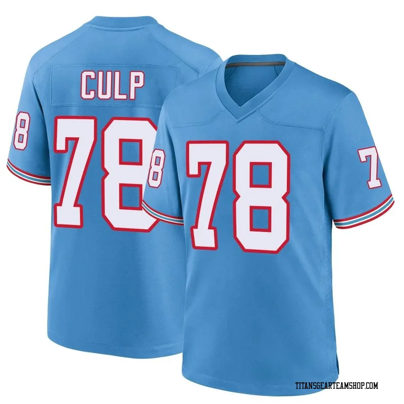 Men's Curley Culp Tennessee Titans Nike Game Oilers Throwback Alternate Jersey - Light Blue