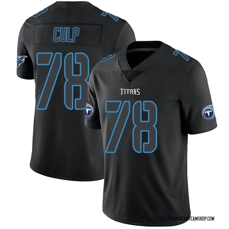 Men's Curley Culp Tennessee Titans Nike Limited Jersey - Black Impact