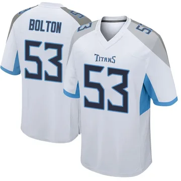 Men's Curtis Bolton III Tennessee Titans Nike Game Jersey - White