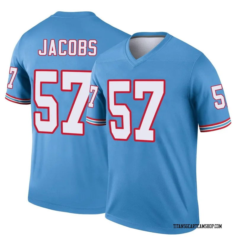 Men's Curtis Jacobs Tennessee Titans Nike Legend Oilers Throwback Jersey - Light Blue