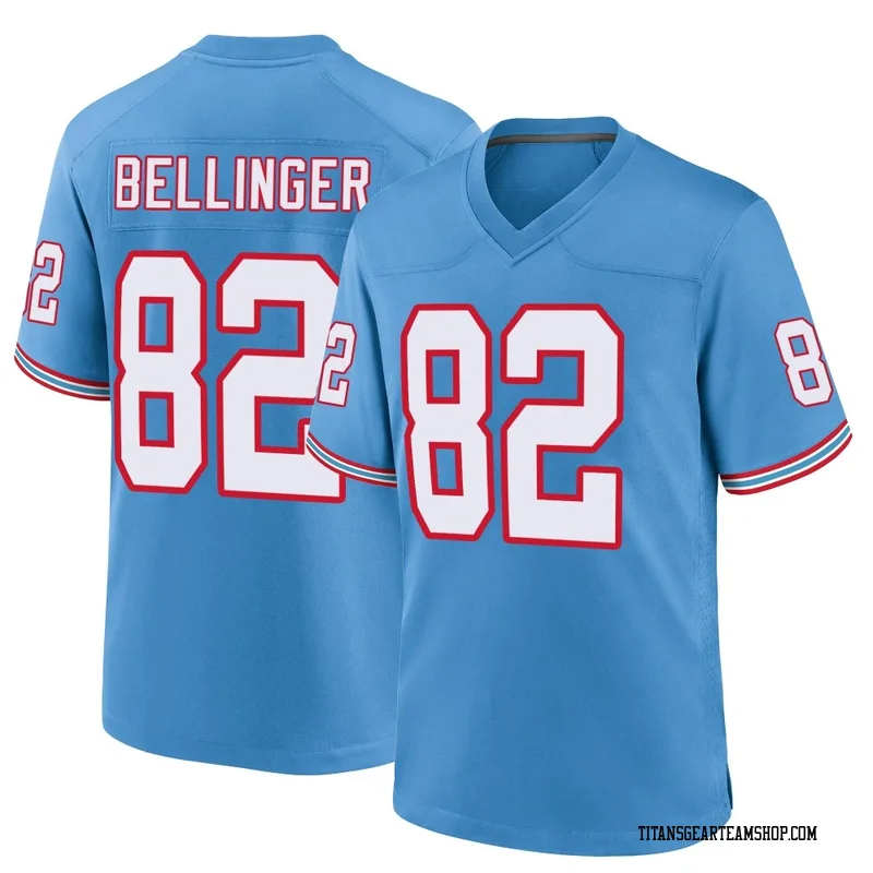 Men's Daniel Bellinger Tennessee Titans Nike Game Oilers Throwback Alternate Jersey - Light Blue