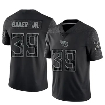 Men's Darrell Baker Jr. Tennessee Titans Nike Limited Reflective Jersey - Black