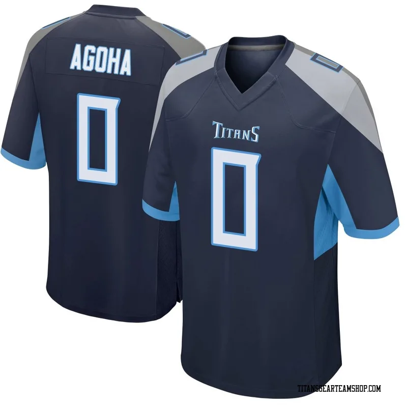Men's David Agoha Tennessee Titans Nike Game Jersey - Navy