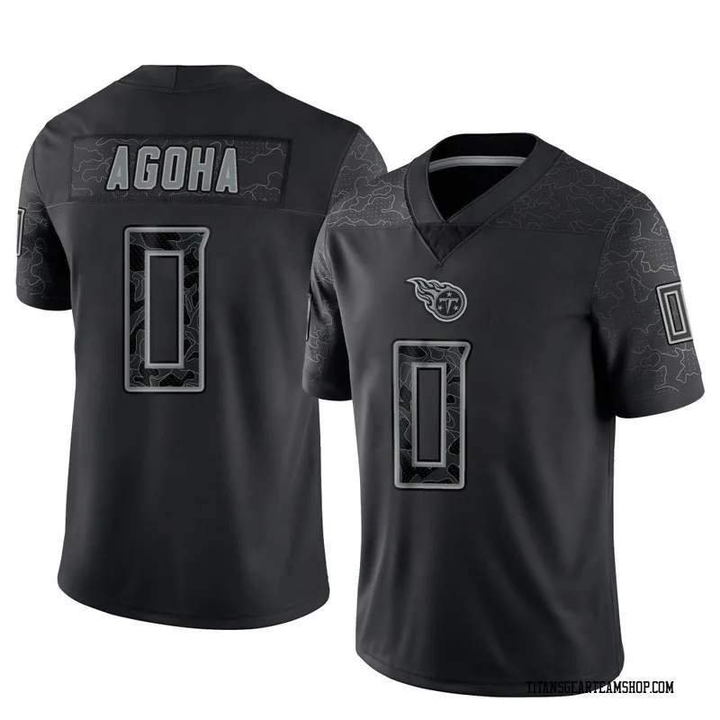 Men's David Agoha Tennessee Titans Nike Limited Reflective Jersey - Black