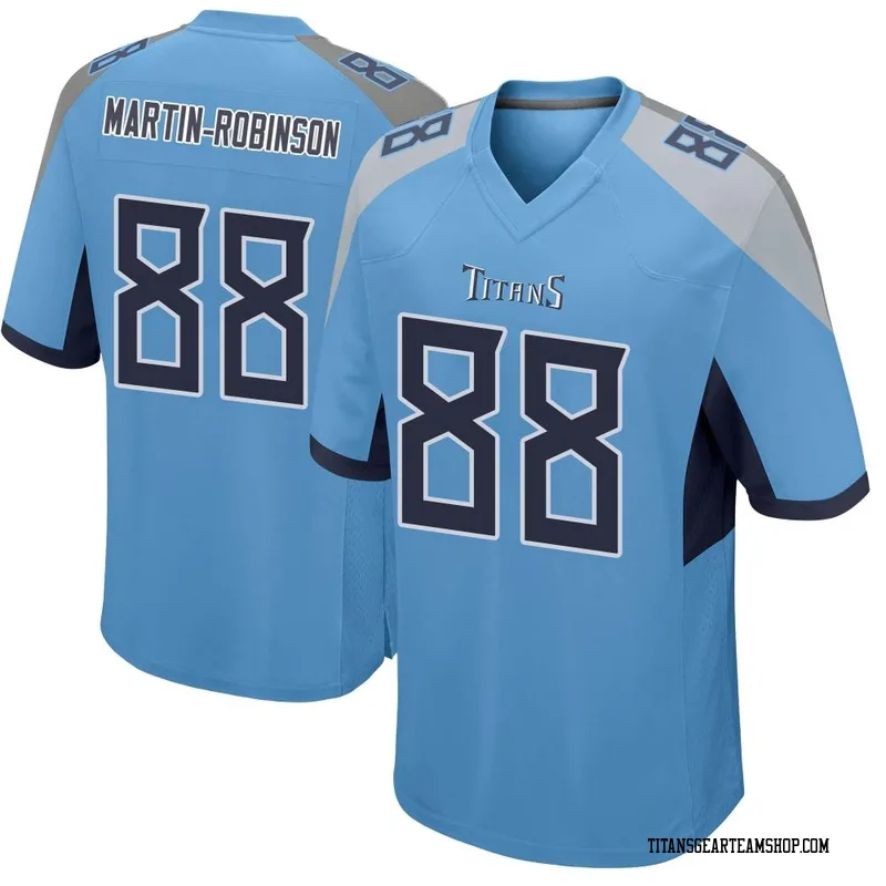 Men's David Martin-Robinson Tennessee Titans Nike Game Jersey - Light Blue