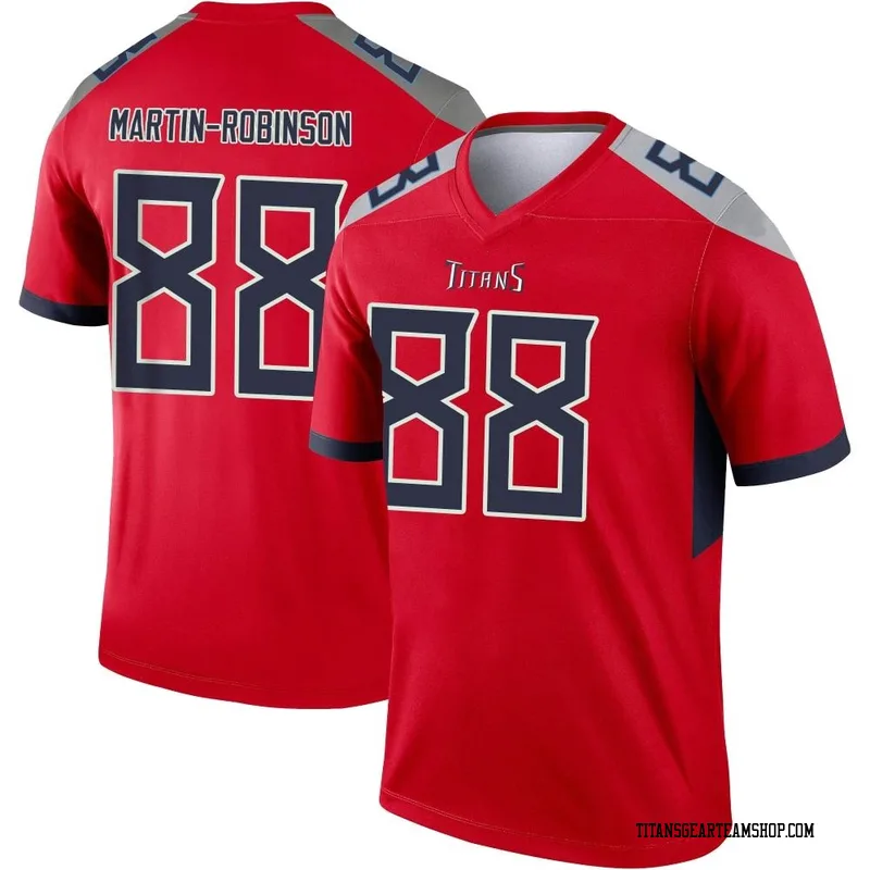 Men's David Martin-Robinson Tennessee Titans Nike Legend Inverted Jersey - Red