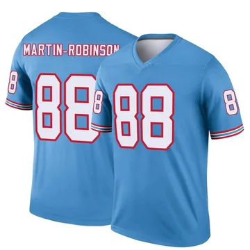Men's David Martin-Robinson Tennessee Titans Nike Legend Oilers Throwback Jersey - Light Blue