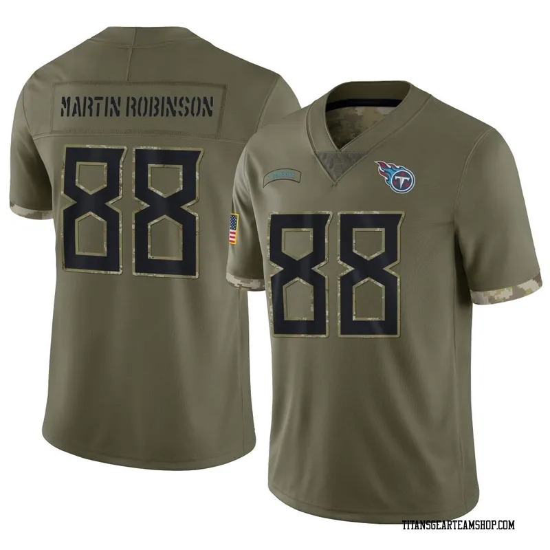Men's David Martin-Robinson Tennessee Titans Nike Limited 2022 Salute To Service Jersey - Olive
