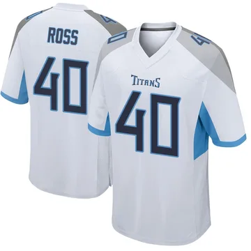 Men's Davion Ross Tennessee Titans Nike Game Jersey - White